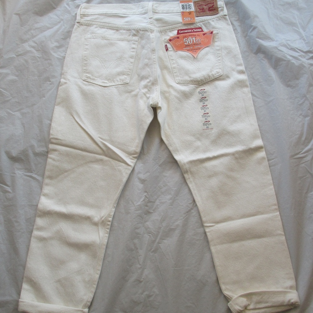 Women's Levi's Jeans 501 White 178040008 Button